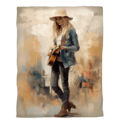 Jazz-themed duvet cover with abstract musical patterns for modern bedrooms.